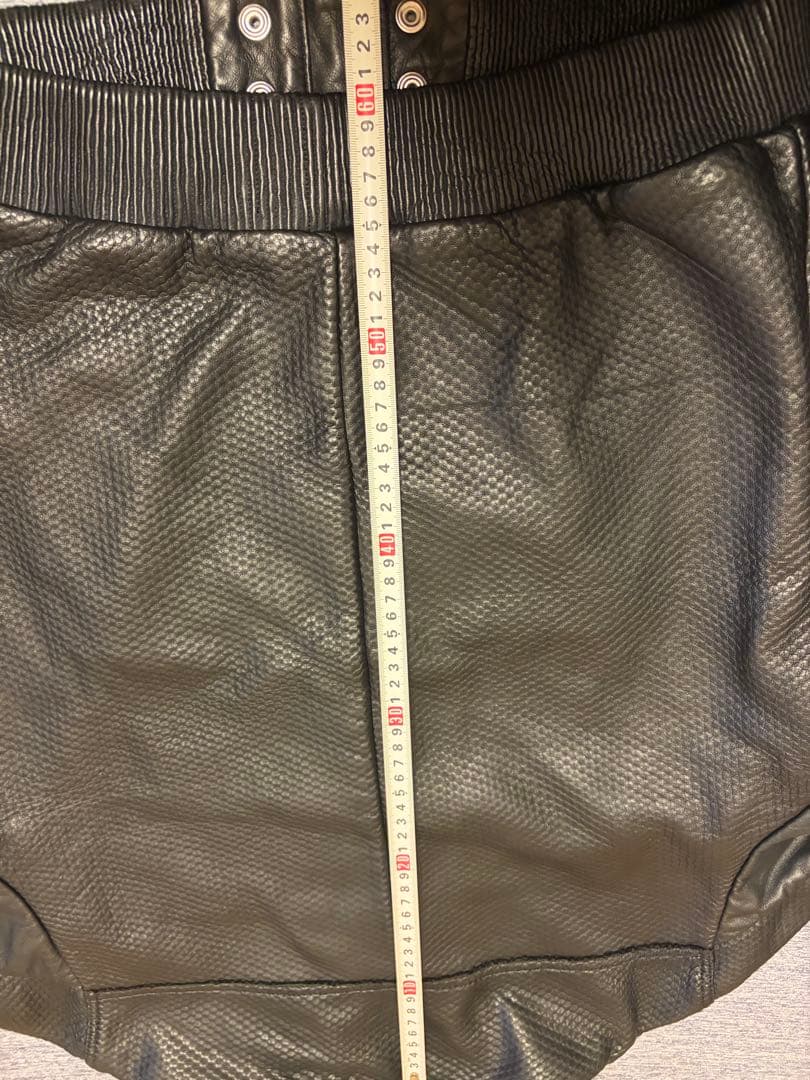 モカ ディーゼルラムレザーパーカー　サイズS ディンプル柄