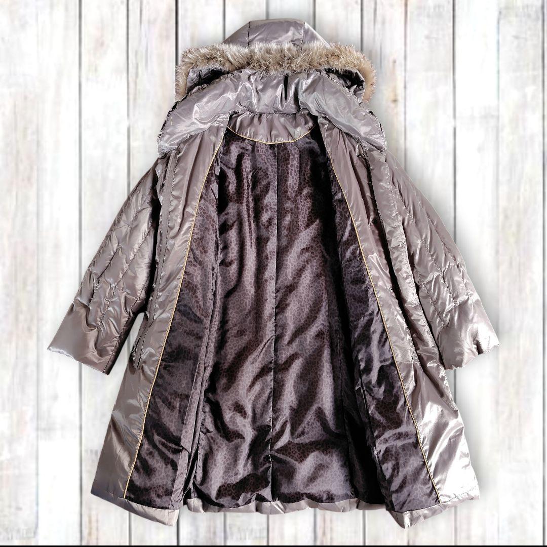 新品　フォックスファー　ロング　ダウンコート　ハンガリーダック使用　M　4way