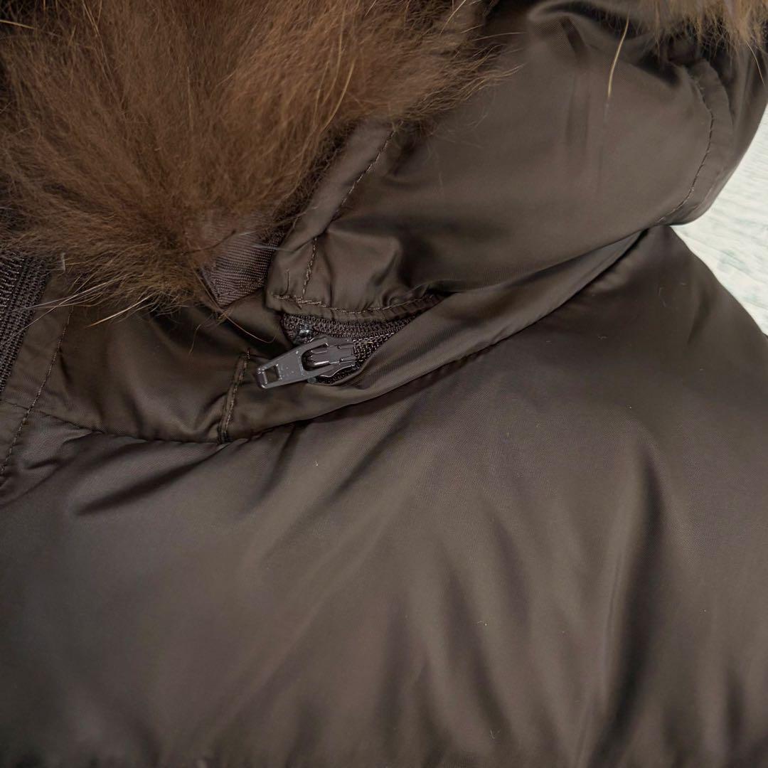 ☆大きいサイズ・3L☆組曲　ダウンジャケット　ラクーンファー　2way ブラウン