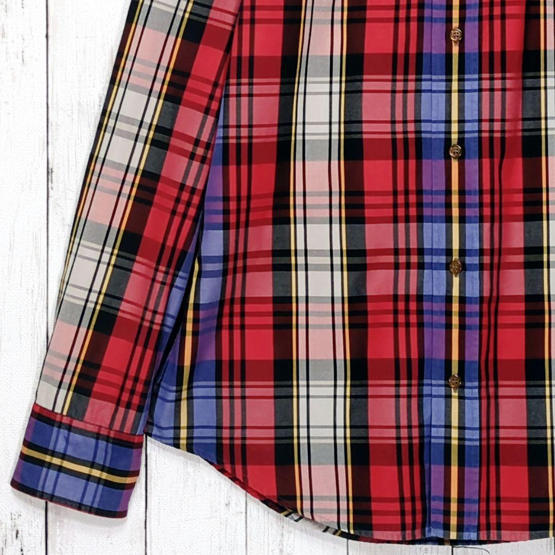 入手困難希少最大サイズ50【美品】ヴィヴィアンマン チェック柄シャツ 刺繍オーブ