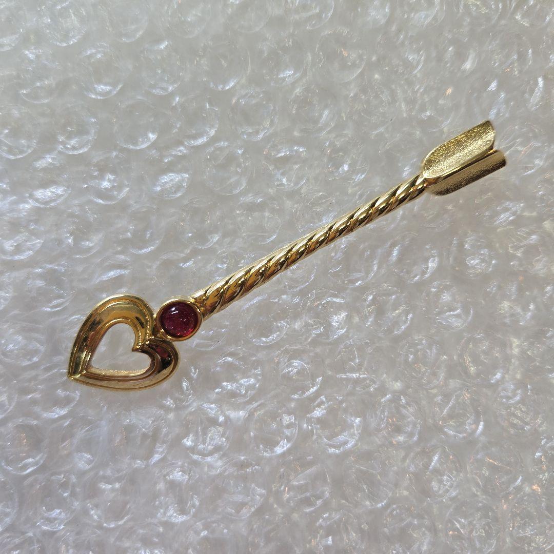 Christian　Dior　ハートブローチ　矢デザイン　クリスチャンディオール