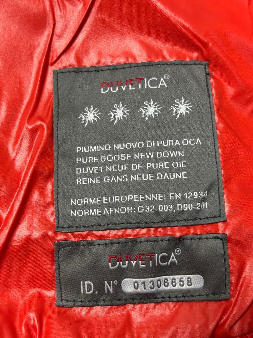 DUVETICA オレンジ　ファー付き　ダウンジャケット　40サイズ