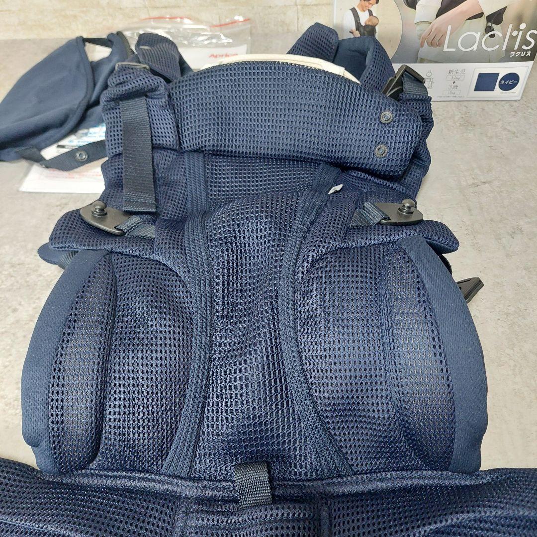 【美品】 Aprica 抱っこ紐 ラクリス 4WAY ネイビー 2176419