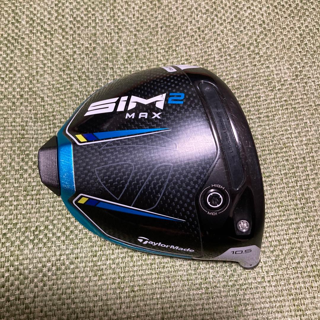 テーラーメイドSIM2MAXドライバー10.5°ヘッドのみ ヘッドカバー付き