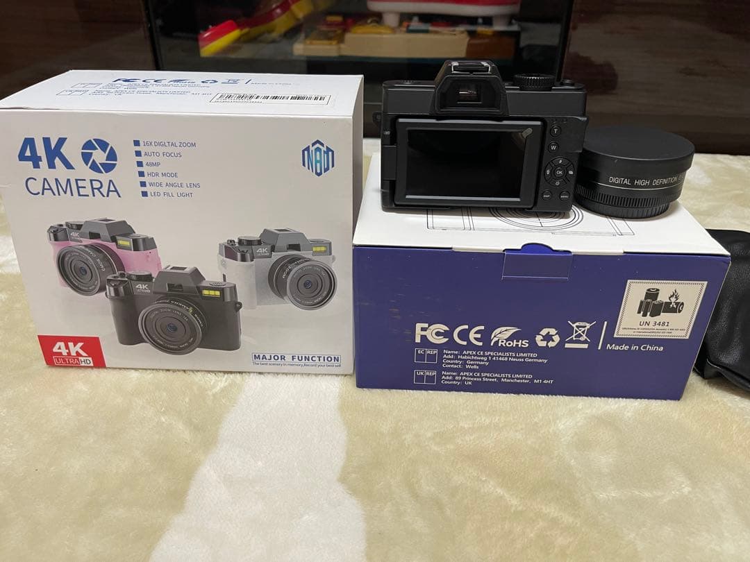 NBD 4K ビデオカメラ 48MP 60fps 32GB Wi-Fi