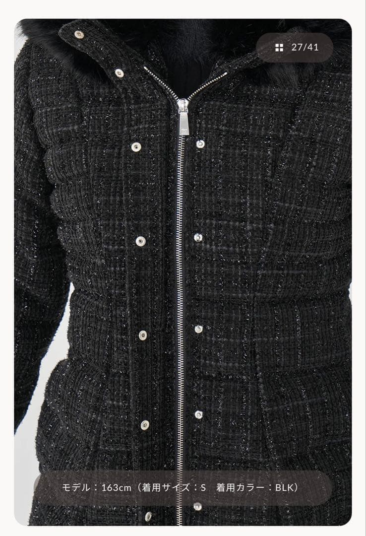 Darich レディミディツイードダウンコート FL