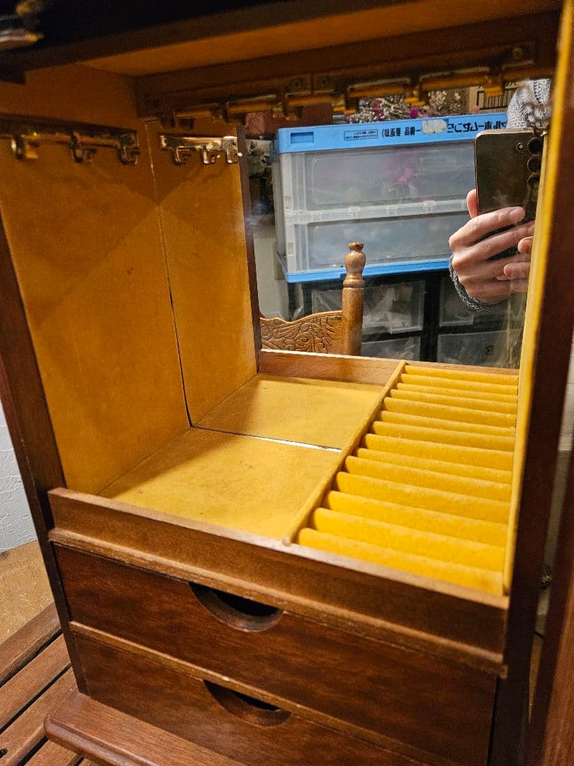 ジュエリーボックス　JPS ノベルティ　非売品　鏡　ミラー　オルゴール　昭和レト