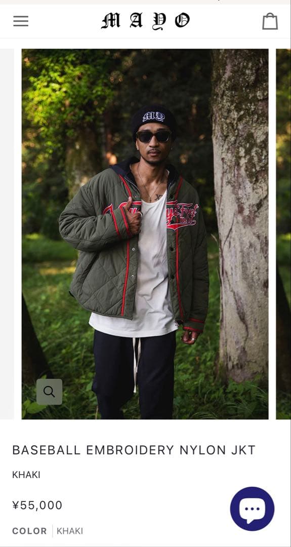 t*n様 MAYO BASEBALL EMBROIDERY NYLON JKT