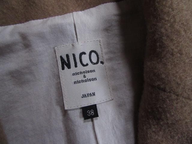 美品★NICO. nicholson＆nicholson*上質チェスターコート♪