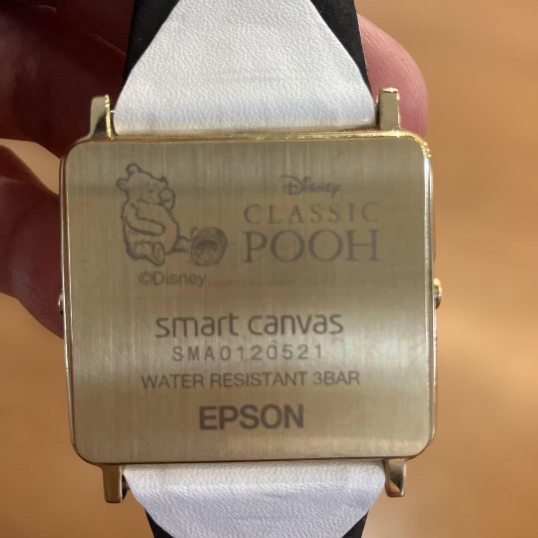 腕時計、エプソン　スマート　キャンバス、プーさん