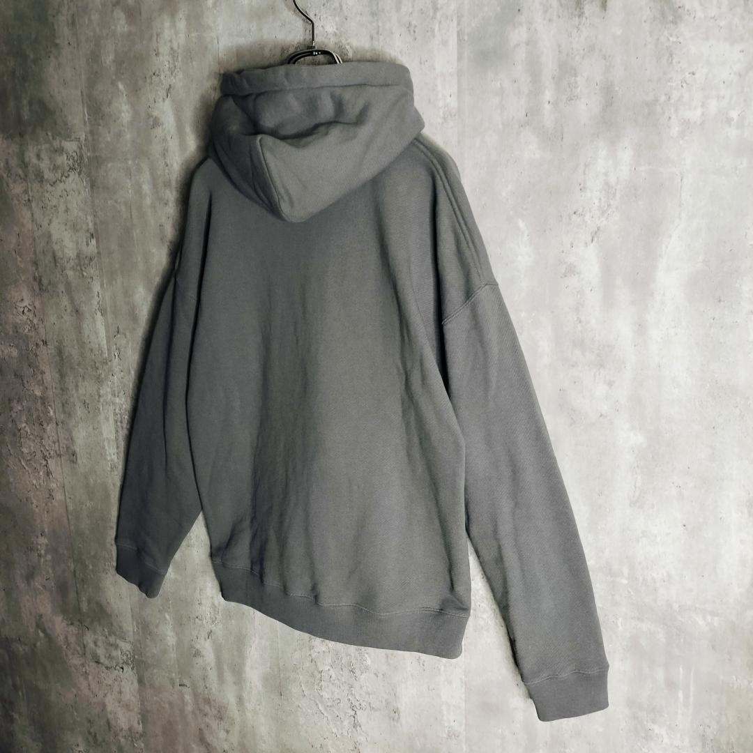 【美品】ロエベ アナグラム ロゴ刺繍 パーカー グレージュ オーバーサイズ