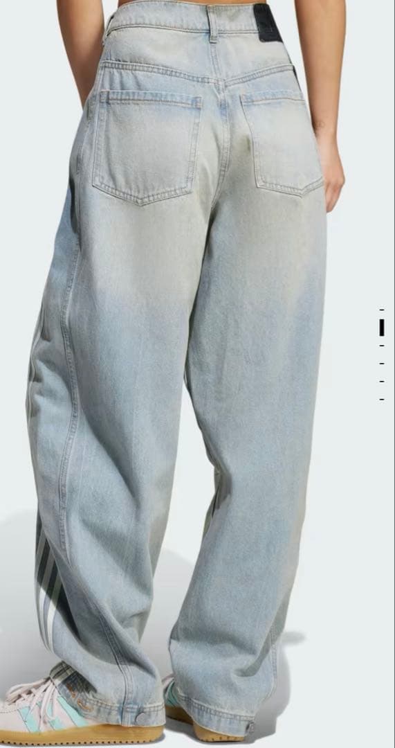 adidas アディダス レディース デニム ワイドパンツ