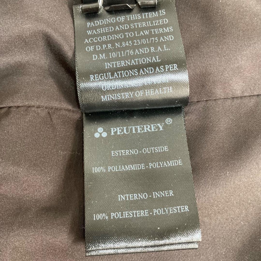 16986✨ピューテリー 42 ロングダウンコート ファー グースダウン 茶色