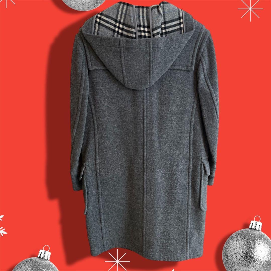 BURBERRY BLUE LABEL チェック ロングダッフルコート