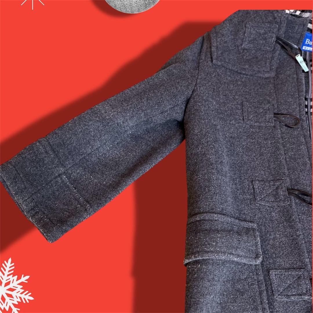 BURBERRY BLUE LABEL チェック ロングダッフルコート