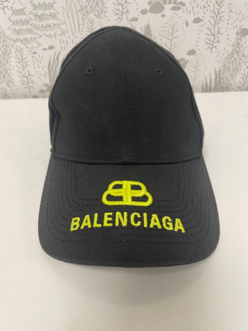 バレンシアガ BALENCIAGA ロゴ キャップ 帽子 ブラック