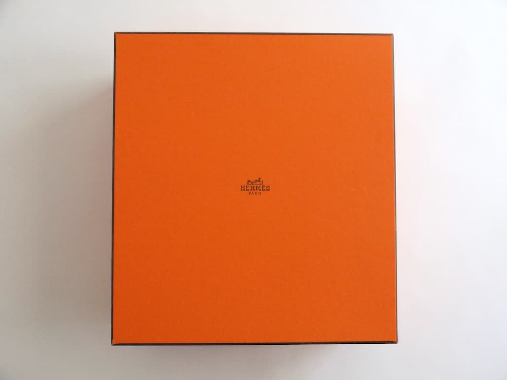 レア！HERMESネイビーボックス空箱 正規品 バーキン25用オレンジボックス