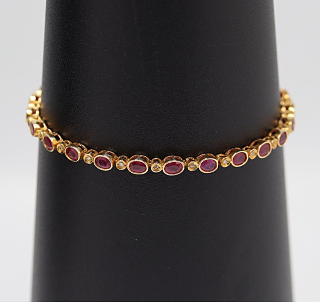 k18 ブレスレット　テニスブレスレット　ダイヤ　ルビー　メンズ　サファイア