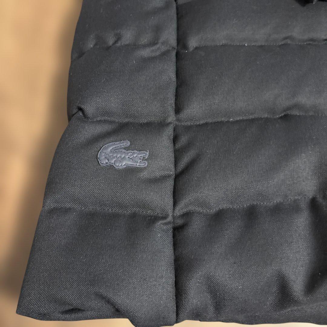 即購入◎LACOSTE ブラック ダウンジャケット フード付き！