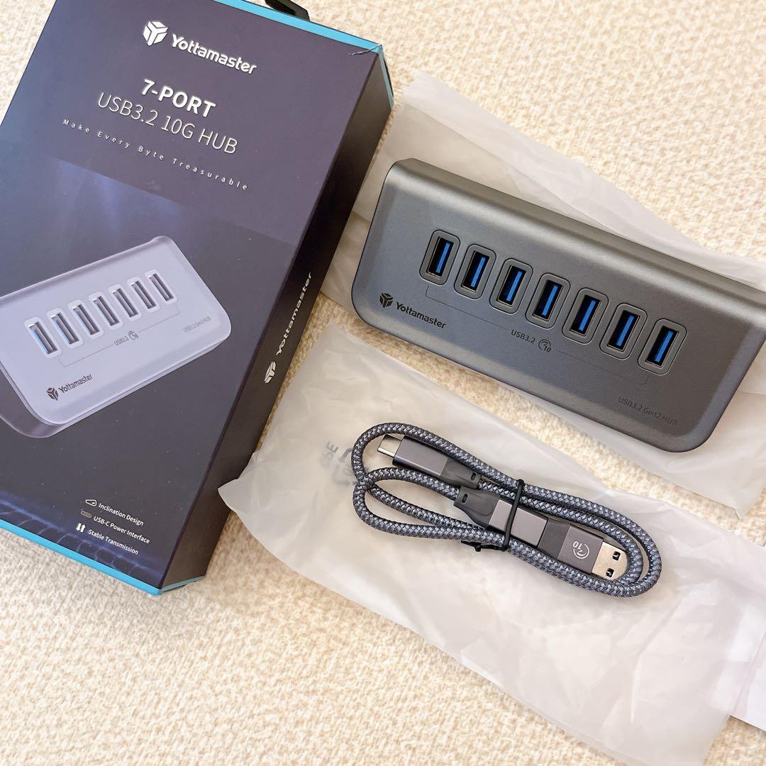Yottamaster 7ポート USB データハブ Type C