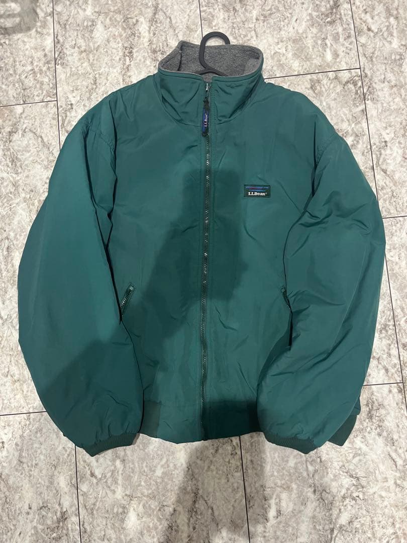 た*ん様 L.L.BEAN ナイロンフリースジャケット　グリーン色