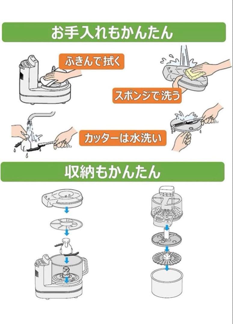 【パンこねも出来る】パナソニック フードプロセッサーMK-K81 7つの機能