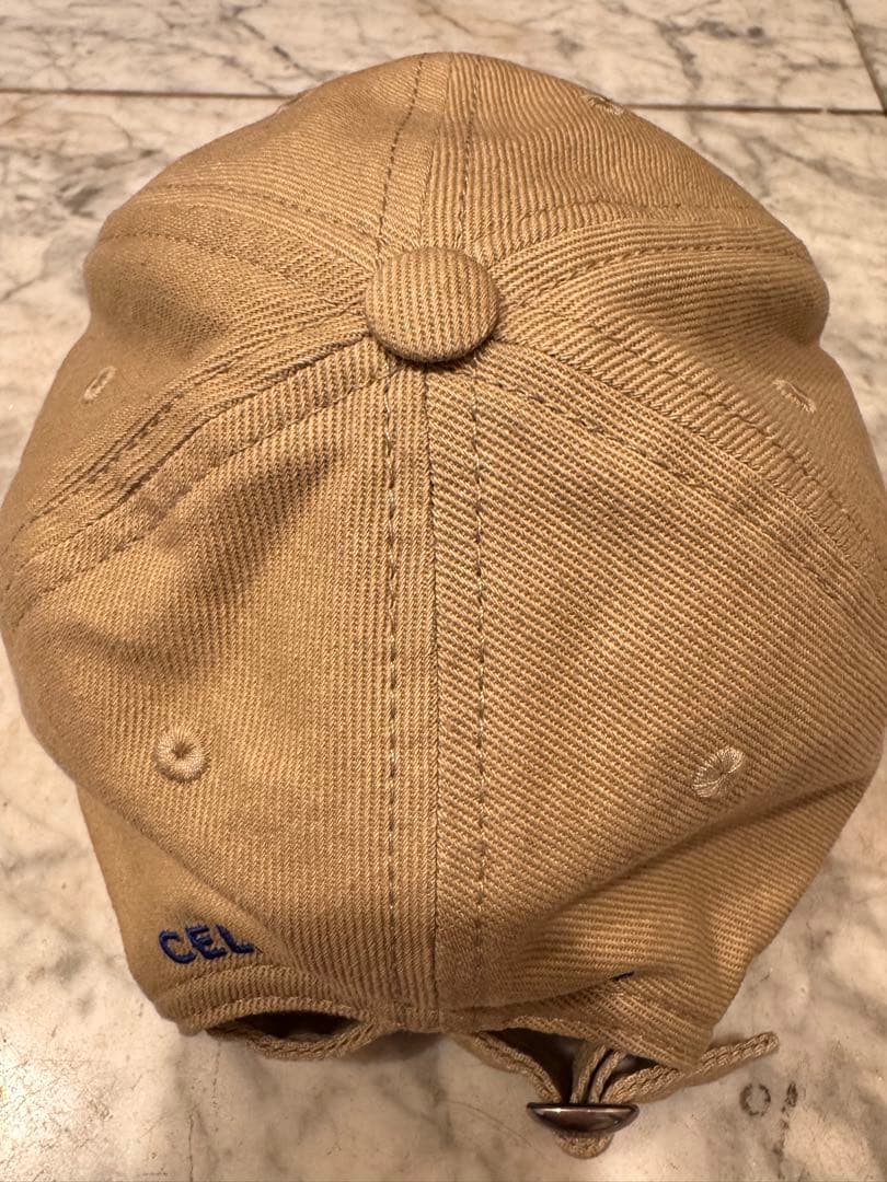 セリーヌ新作　ヴィヴィエンヌキャップ　コットンツイル　ベージュL