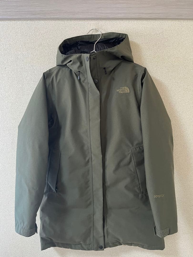 美品 ノースフェイス マカル ダウン コート モスグリーン M レディース 軽量