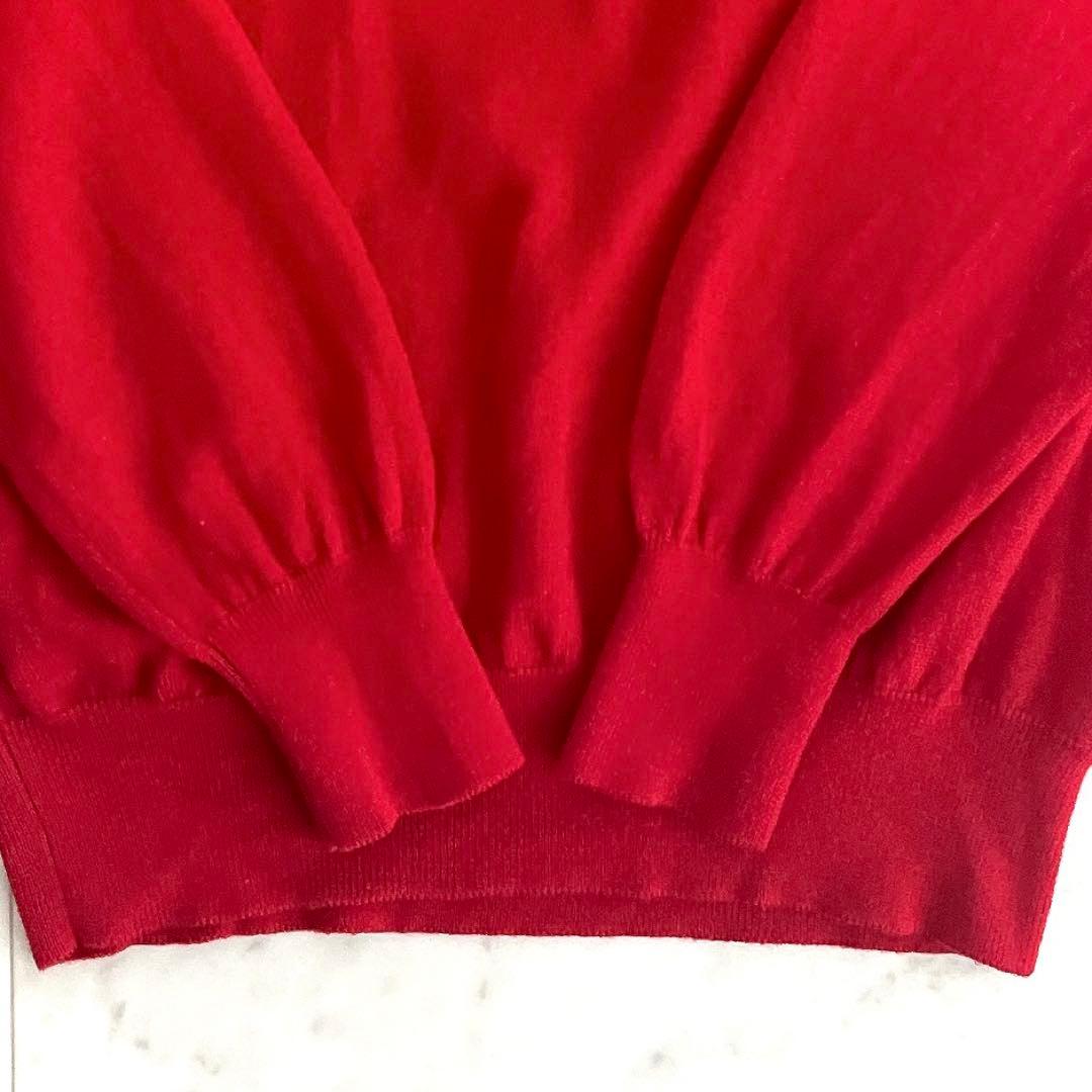 スローン ニット セーター 14G メリノウール 日本製 レッド 赤 4