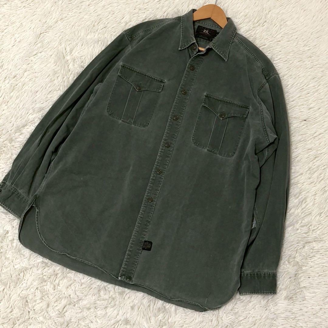 美品◎RRL Double RL タンガリーシャツ シャツジャケット Lサイズ