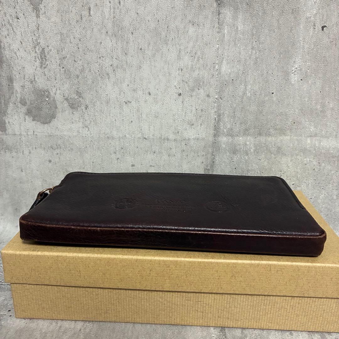 【未使用保管】GANZO ミネルバナチュラル ラウンドファスナー 長財布