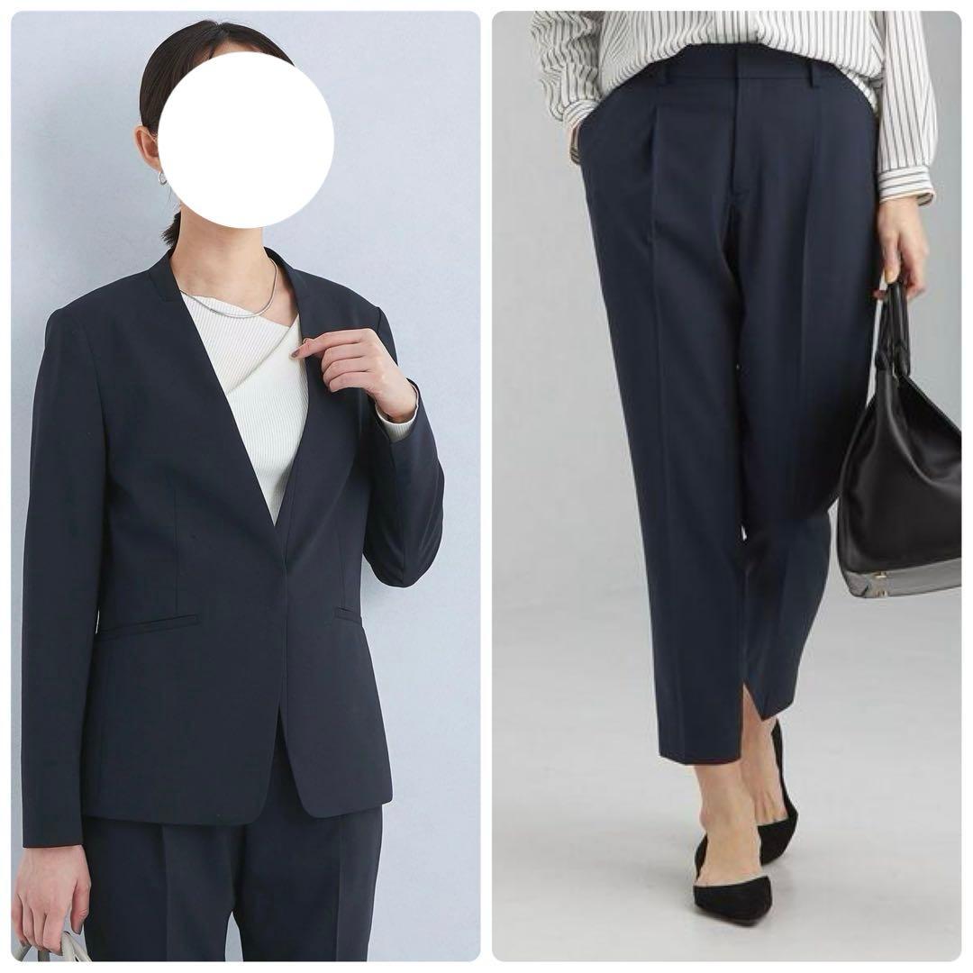 869 美品✨グリーンレーベル カチラリ スーツ セットアップ ネイビー 36