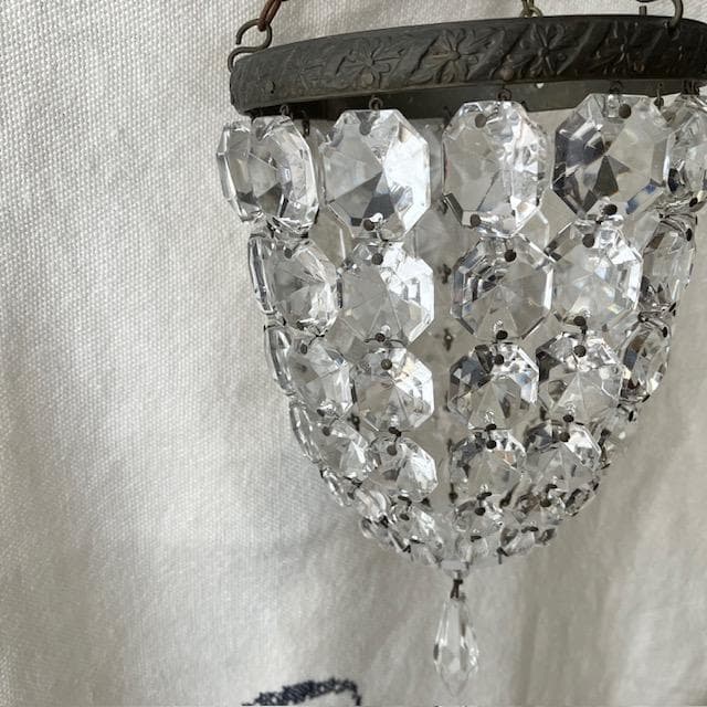 フランスアンティーク◆バッグシャンデリア小さめ＃雅姫さん家具ミラー棚オクトゴナル