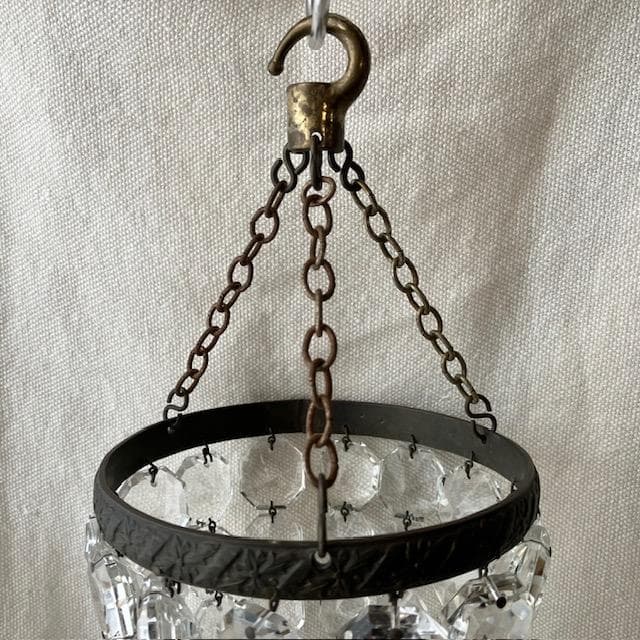 フランスアンティーク◆バッグシャンデリア小さめ＃雅姫さん家具ミラー棚オクトゴナル