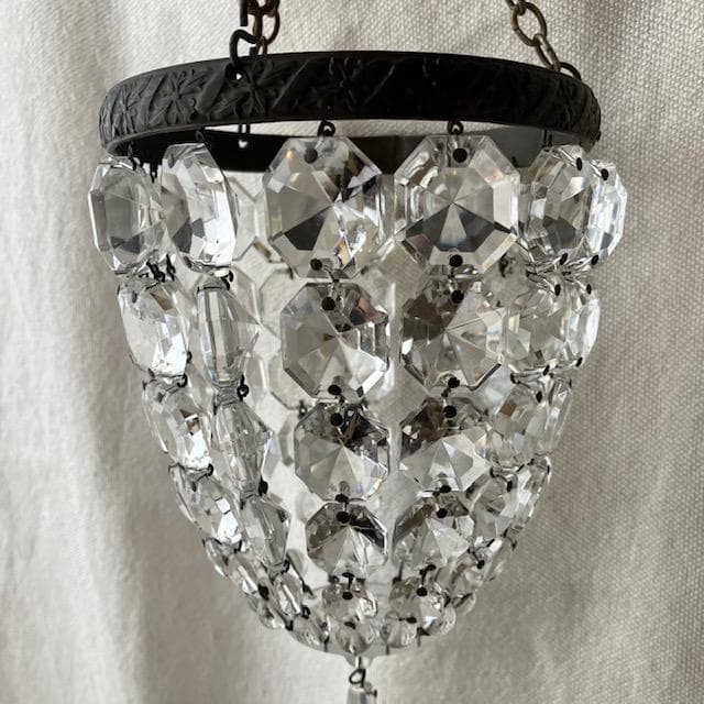 フランスアンティーク◆バッグシャンデリア小さめ＃雅姫さん家具ミラー棚オクトゴナル