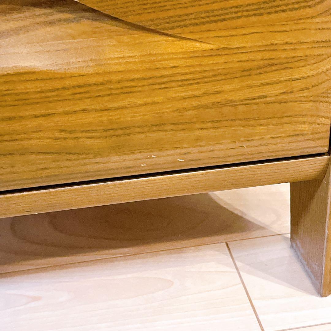 karimoku カリモク 電話台 コンセント付き キャビネット 4段 引出し