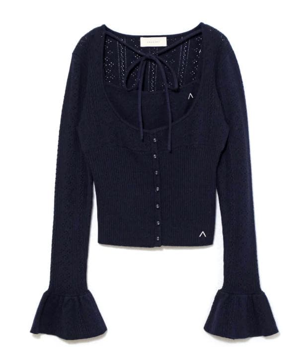 Raelynn knit tops ANDMARY navy▲0.5