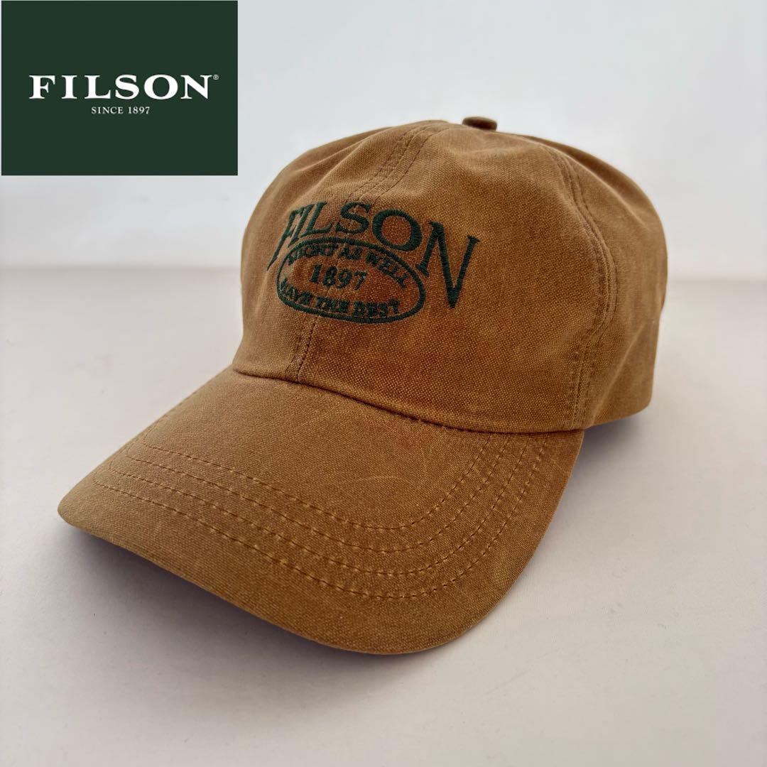 90s FILSON オイルドコットン ロゴエンブロイダリー キャップ USA製