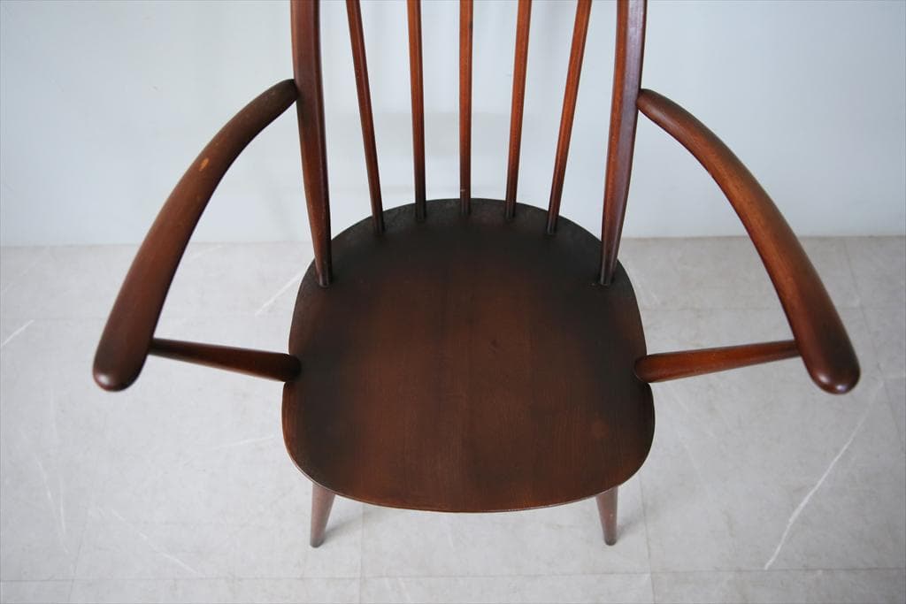 英国アンティークERCOLアーコールクエーカーアームチェア/イス91-152-5