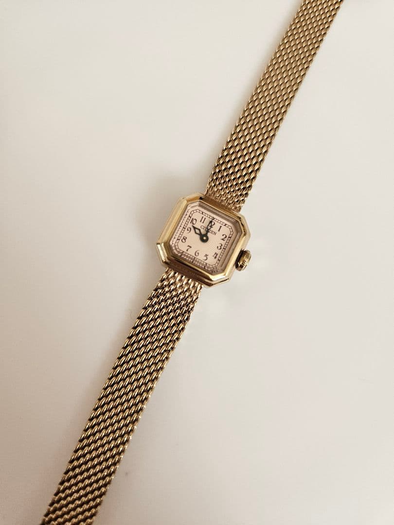 美品✨CITIZEN シチズンkii ゴールド ピンク華奢 ミニ時計 オクタゴン