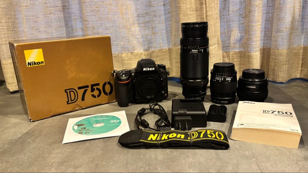 Nikon D750 フルサイズ一眼レフ⭐️標準＋望遠+単焦点のレンズ3点付き⭐️