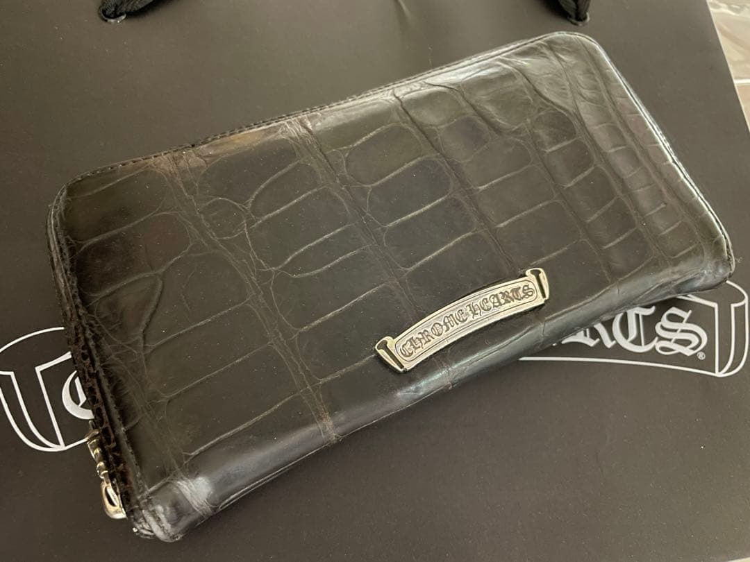 『インボイス原本無修正』　クロムハーツ アリゲーターラウンドジップウォレット