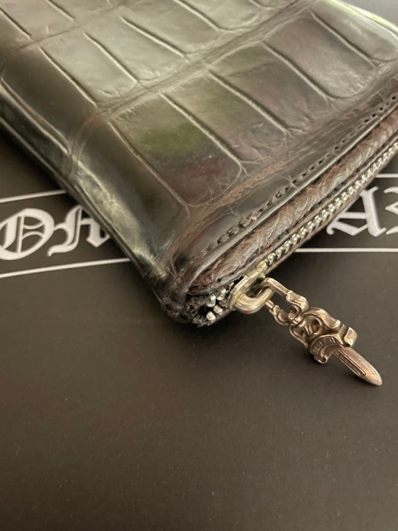 『インボイス原本無修正』　クロムハーツ アリゲーターラウンドジップウォレット