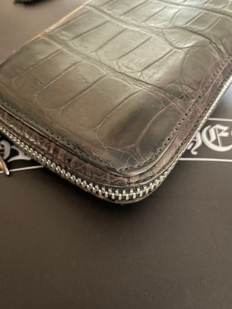 『インボイス原本無修正』　クロムハーツ アリゲーターラウンドジップウォレット