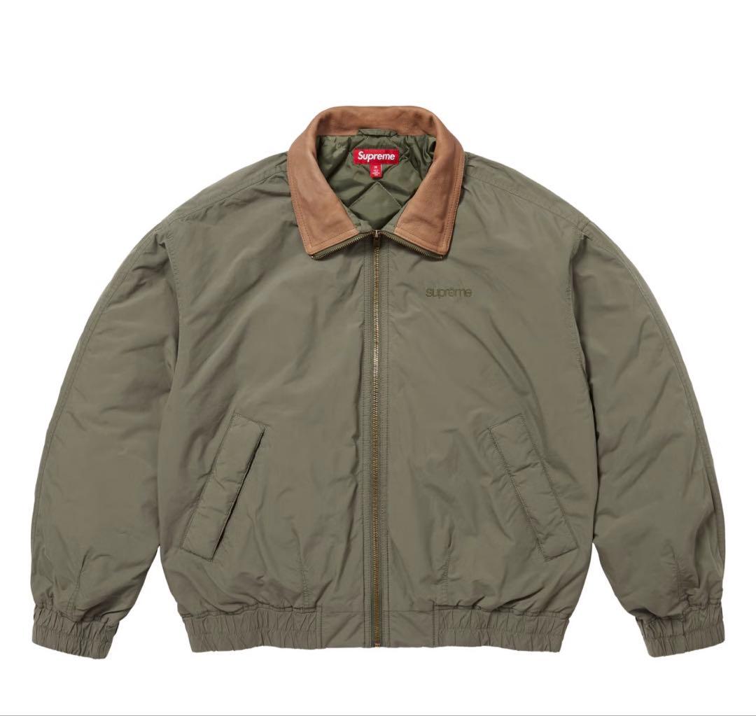 ジャケット・アウター supreme leather collar utility jacket M