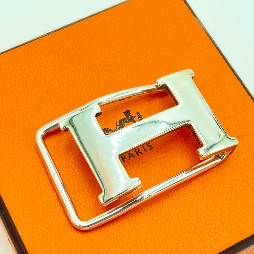 【極美品】エルメス マネークリップ コンスタンス Hロゴ シルバー 925