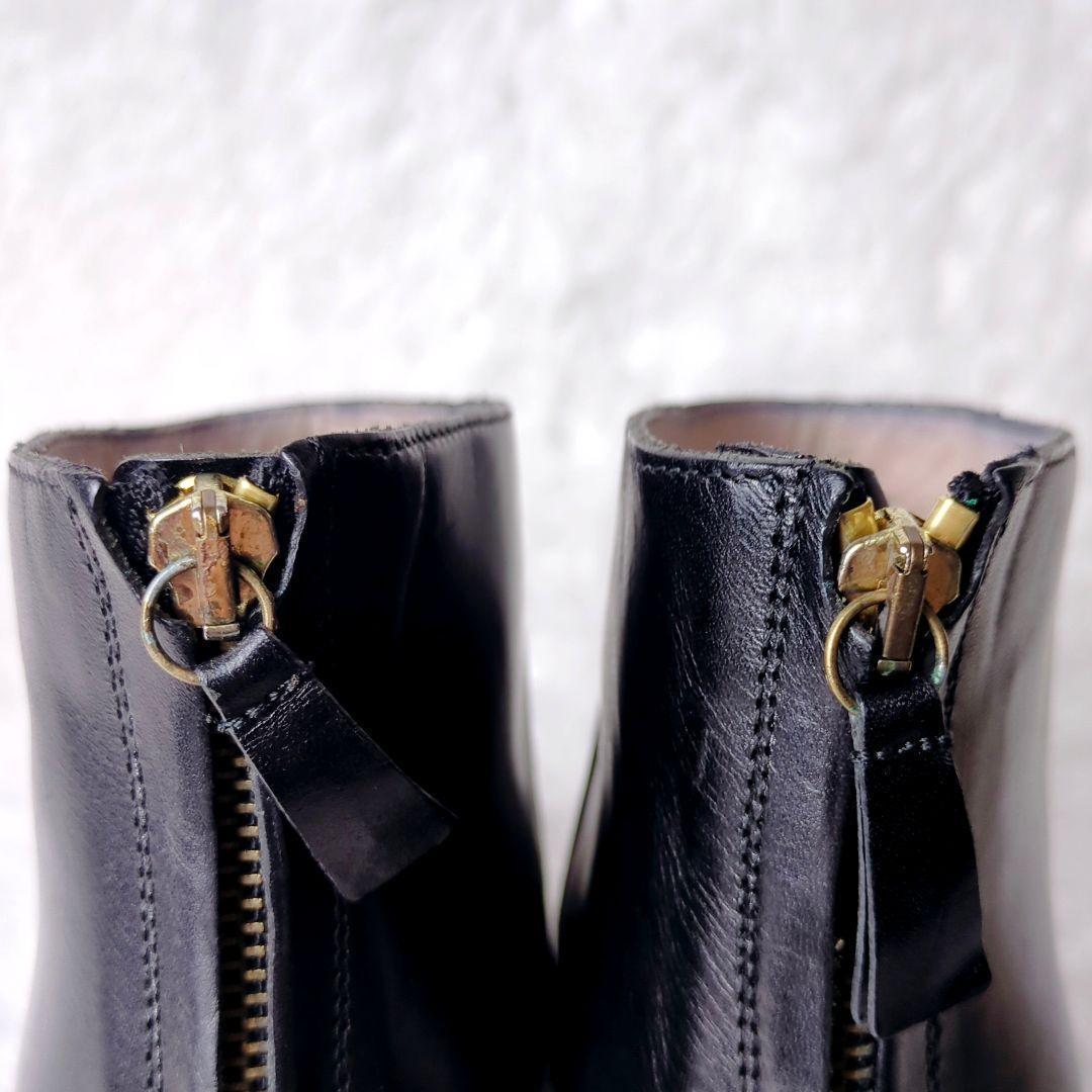 Max&Co マックスアンドコー 本革 ピンヒール ショートブーツ 黒 ブラック