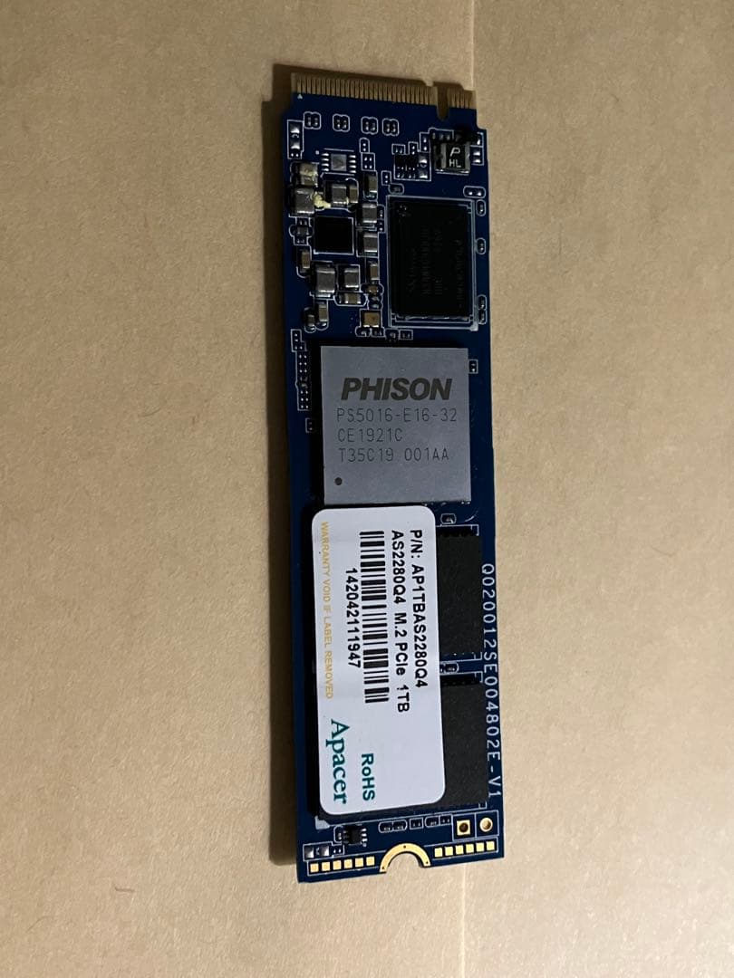 ジャンク　Apacer M.2 gen4 1tb