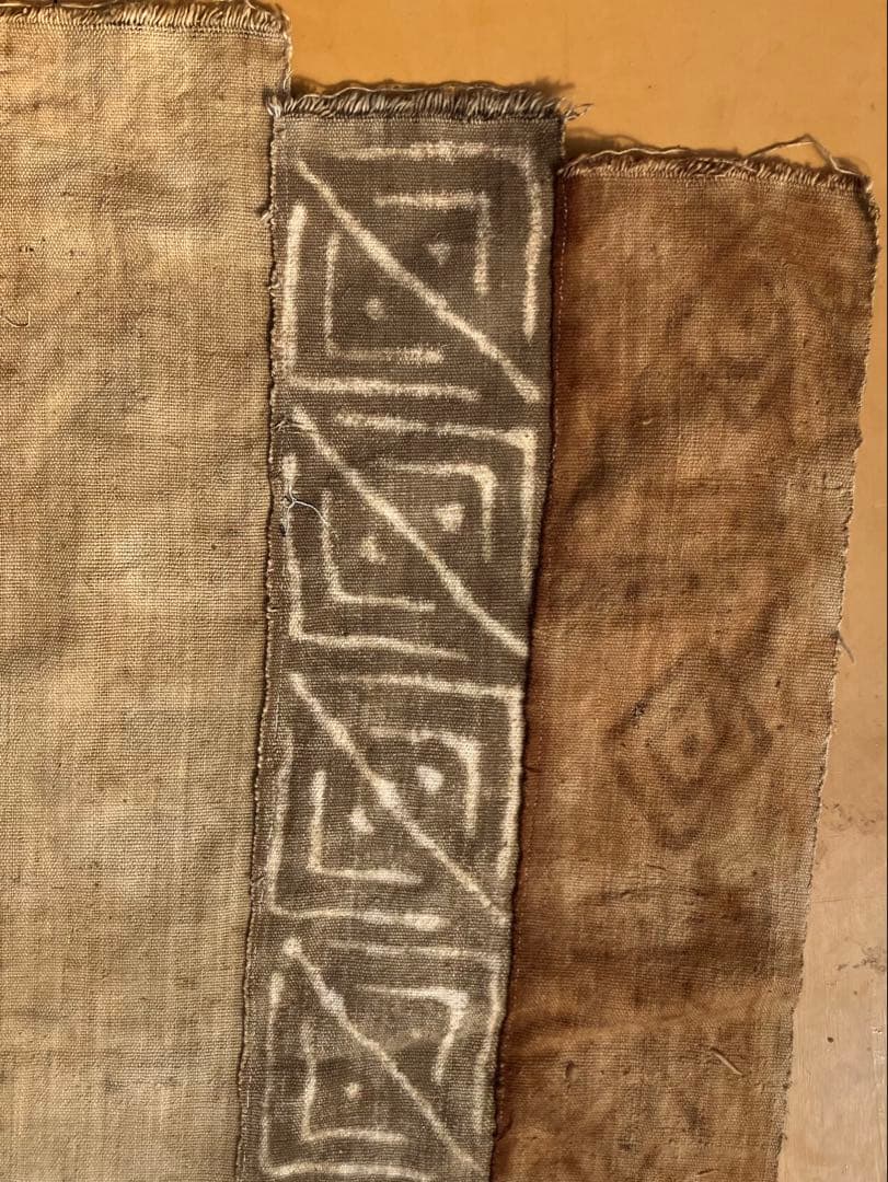 ヴィンテージ＊西アフリカ　マリ共和国の伝統ボゴラン泥染の布　128×200
