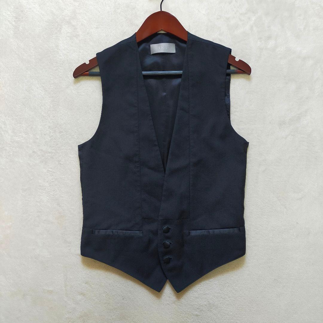 イタリア製　DIOR HOMME　44　テーラードベスト　ジレ　タキシードベスト